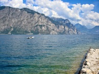 A view from the shore of Lake Garda, Italy.